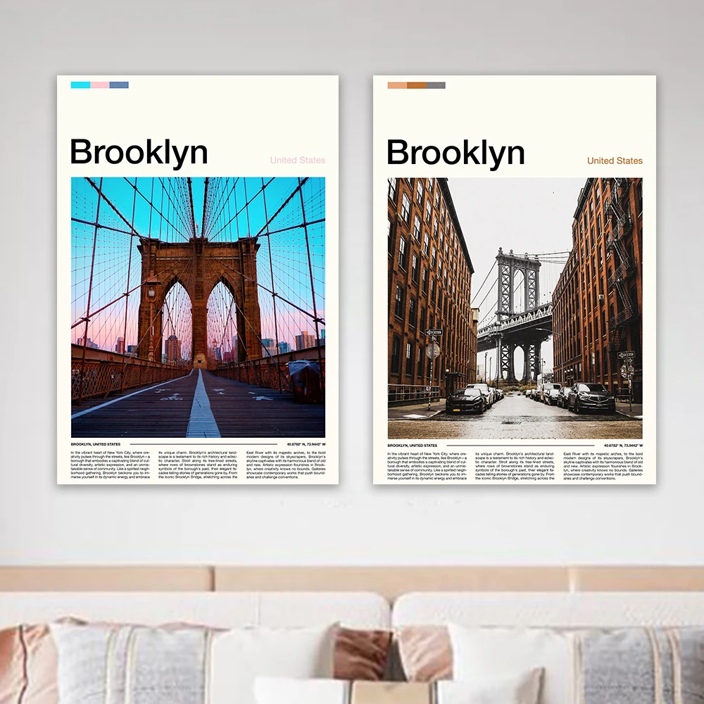 Los Angeles Poster LA Print USA New York State Print Modern City Landscape Chicago Canvas Painting Bedroom Wall Art Decoration