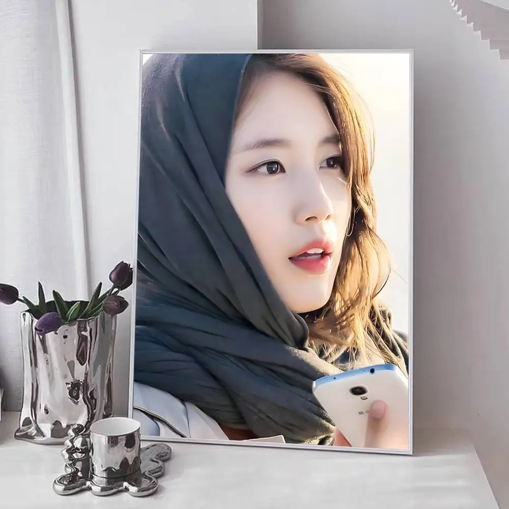 ملصق فني على شكل نجمة Suzy Bae Sue Ji مع مطبوعات هدية تزيين غرفة النوم وغرفة المعيشة