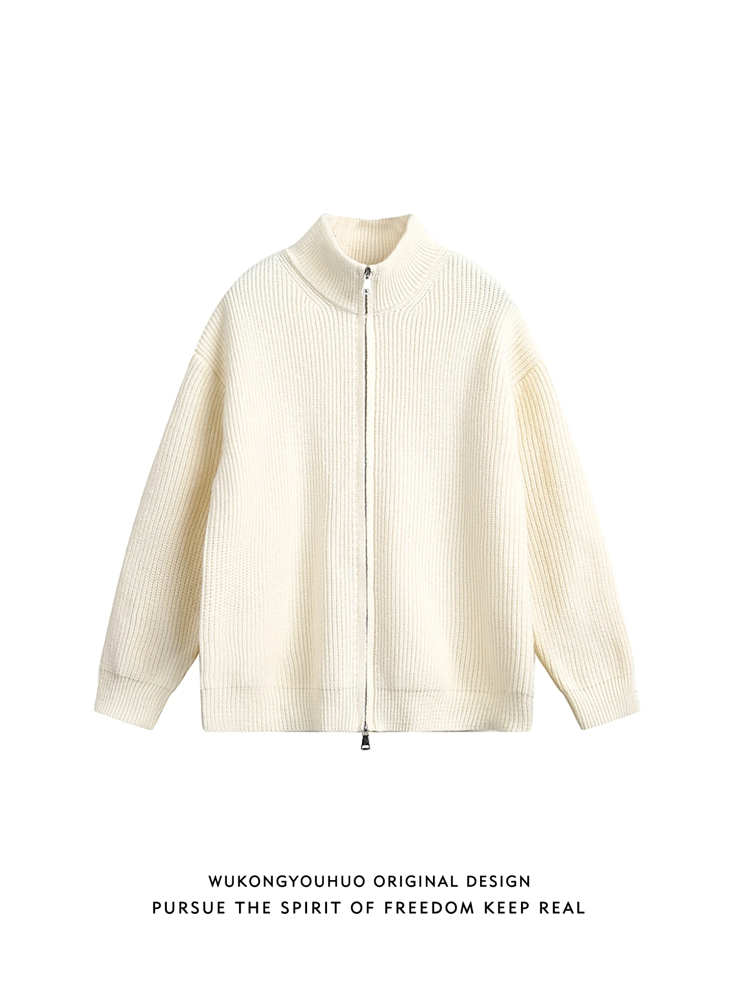 

Streetwear Vintage Loose Men's Knitted Sweater f High Collar Open Cardigan Cozy Casual Sle mid Thin Warmth