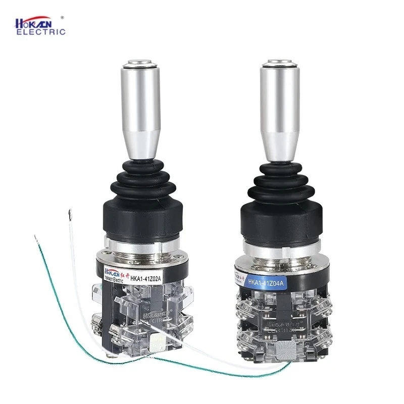 HKA1-41Z04A/41Y04A 4Position Momentary/Self locking Controller Spring Return Joystick Switch with a button for Crane Forklift