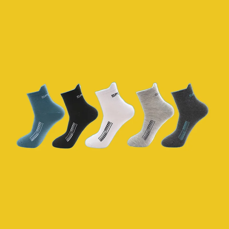 5/10 Paar neue Mode hochwertige Herren Boots socken lässig atmungsaktiv Herren Run Sports ocken Baumwolle Knöchel Herren schwarze Socken