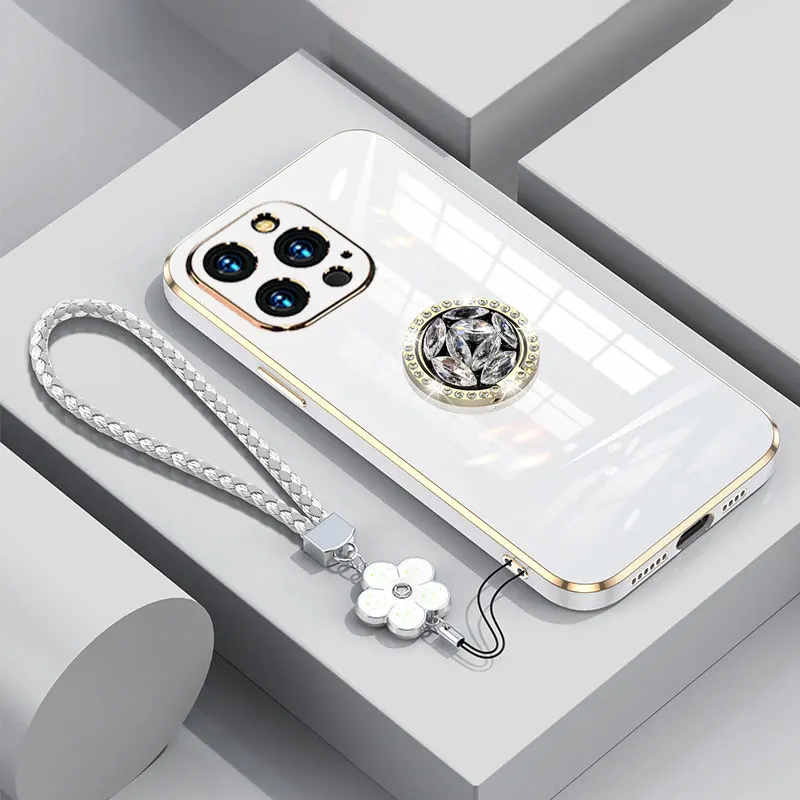 غطاء خاتم ماسي فاخر لهاتف iPhone ، جراب هاتف بحبل ، طلاء ، 15Plus ، 15Plus ، 15 ، 12 ، 11 ، 13 Pro Max #5