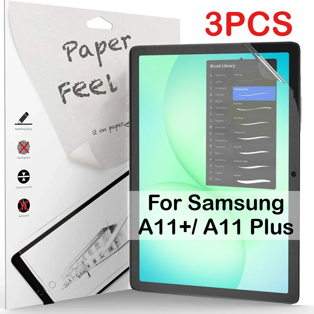 

3 шт., матовая бумага, защитная пленка для Samsung Galaxy Tab A11 + A9 S11 S10 Lite FE Plus S9 S8 S7 8,7 13,1, пленка для экрана без стекла