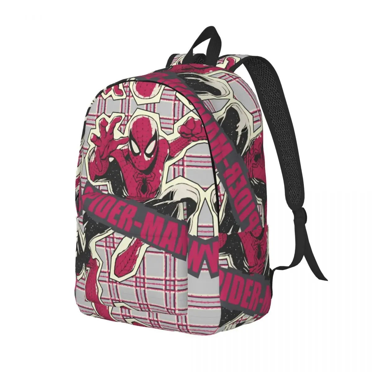 Spider Man Paper Cut Out Graphic Backpack Teen Breathable Backpacks Polyester Cute High School Bags Sport Colorful Rucksack