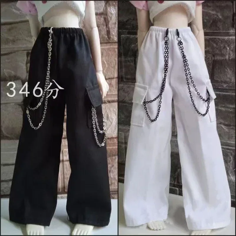 

Новая кукольная одежда 1/6, 1/3, рабочие штаны для куклы Bjd 30/45/60 см, белый/коричневый/черный, платье для девочек, подарок, аксессуары для кукол, без куклы