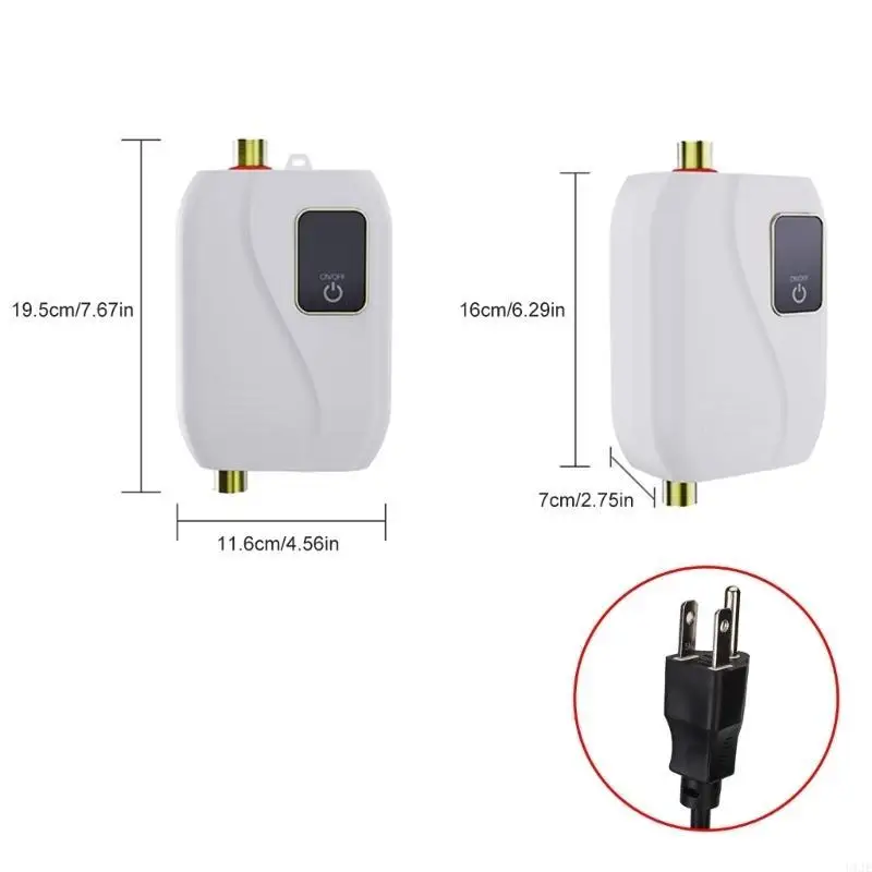 U1JE Wall Mount تحت مغسلة المياه الكهربائية سخان 3000 واط LED لأجهزة التدفئة السريعة الموفرة للطاقة