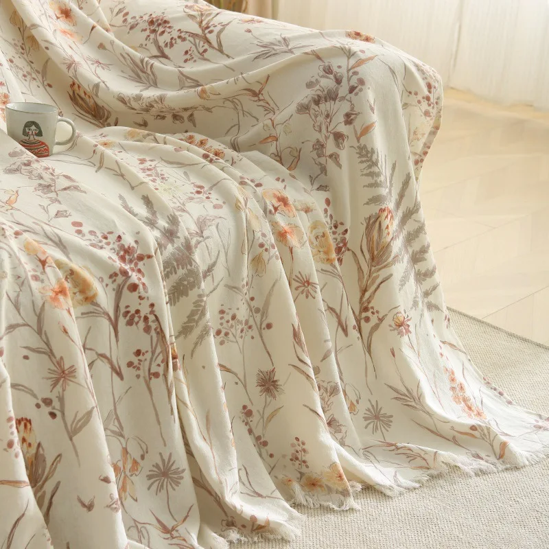 بطانية مطبوعة بطانية تكييف الهواء أريكة مريحة للتنفس قيلولة مكتب جراثيم #5