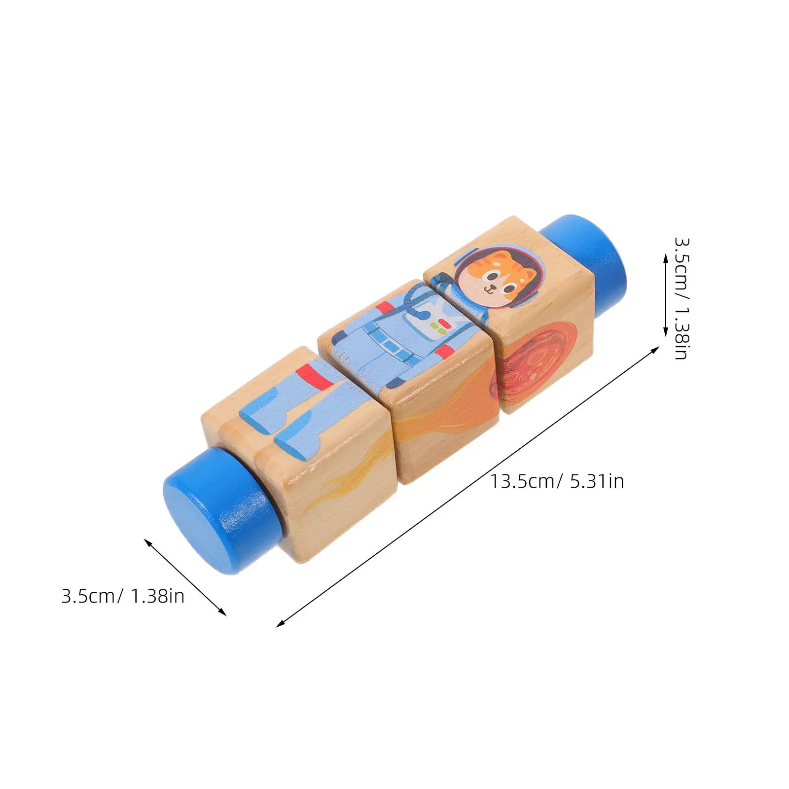 ตัวต่อไม้หมุนได้ 2 ชิ้น ของเล่นเสริมพัฒนาการแบบมอนเตสซอรี่ สำหรับเด็กเล็ก ฝึกการรับรู้ทางประสาทสัมผัส เกมจับคู่รูปทรงสัตว์