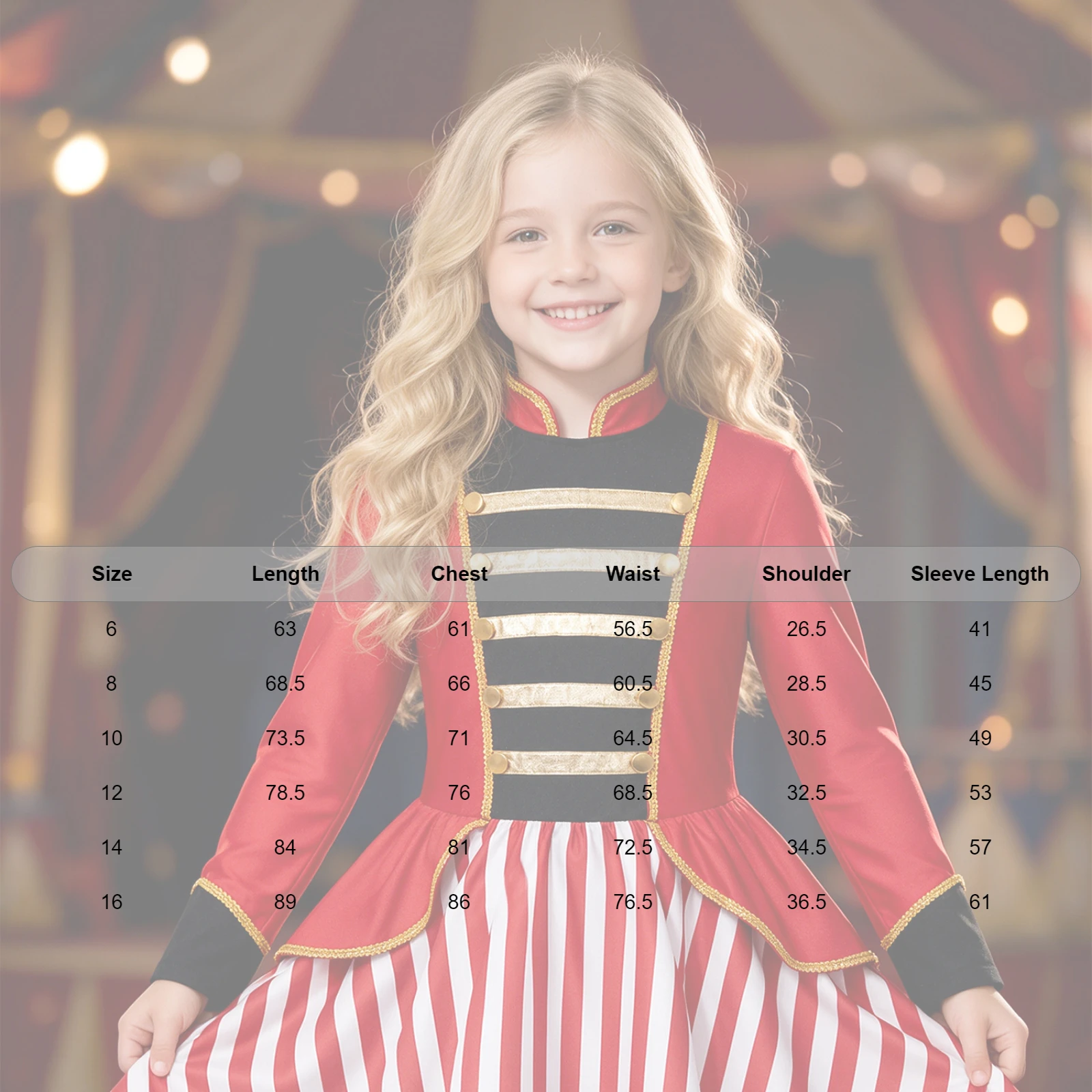 #6-16 Circus Ringmaster Costume Sequins Tulle Ring Master Performance Circus Lion Tamer Halloween Cosplay Carnival Party Dresses - view 6