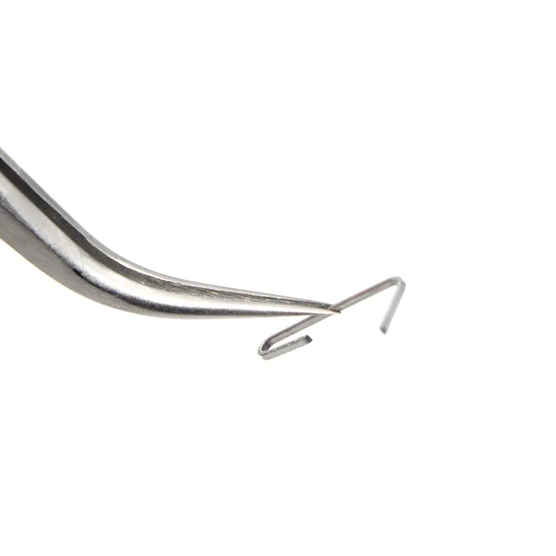 Electronics อุตสาหกรรมแหนบโค้งตรงปลาย Precision สแตนเลส Forceps ซ่อมโทรศัพท์อุปกรณ์ทำมือชุด