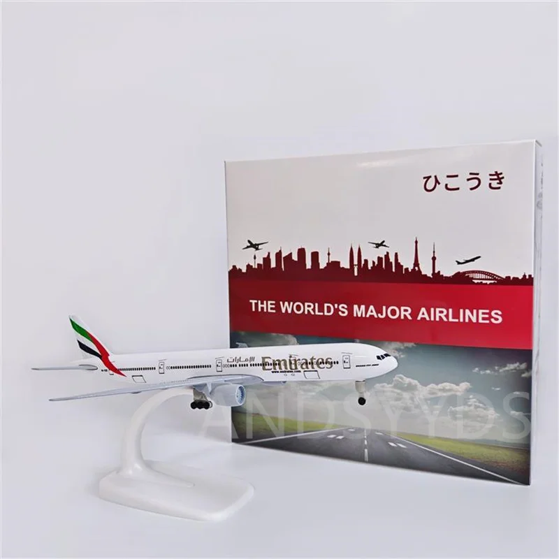 1/400 طائرة بمقياس معدني B777 الخطوط الجوية الإمارات نموذج طبق الاصل 20 سنتيمتر طائرة مصغرة دييكاست لعب الأطفال جمع الهدايا