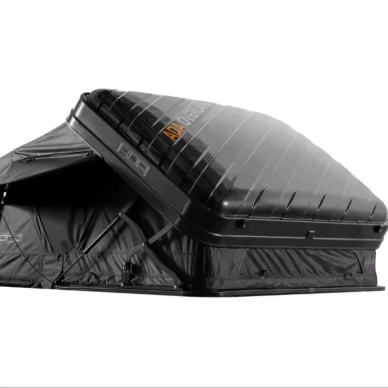 

Hot Sale 4-Person Camping Top Tent New Aluminum Hard Shell Ox Canvas Car Top Tent for Offroad Clam Shell Aluminum Roof