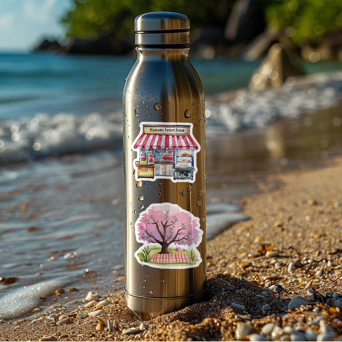 10/50 SZTUK Estetyczne Naklejki Graffiti z Różowymi Kwiatami Wiśni na Kubek, Telefon, Komputer, Notatnik, Artykuły Papiernicze, Bagaż