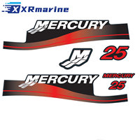 808499A00 Red Decals Sticker Set for Mercury 25HP Outboard 1999-2006 Year TOP COWL 9163T19 9163T21