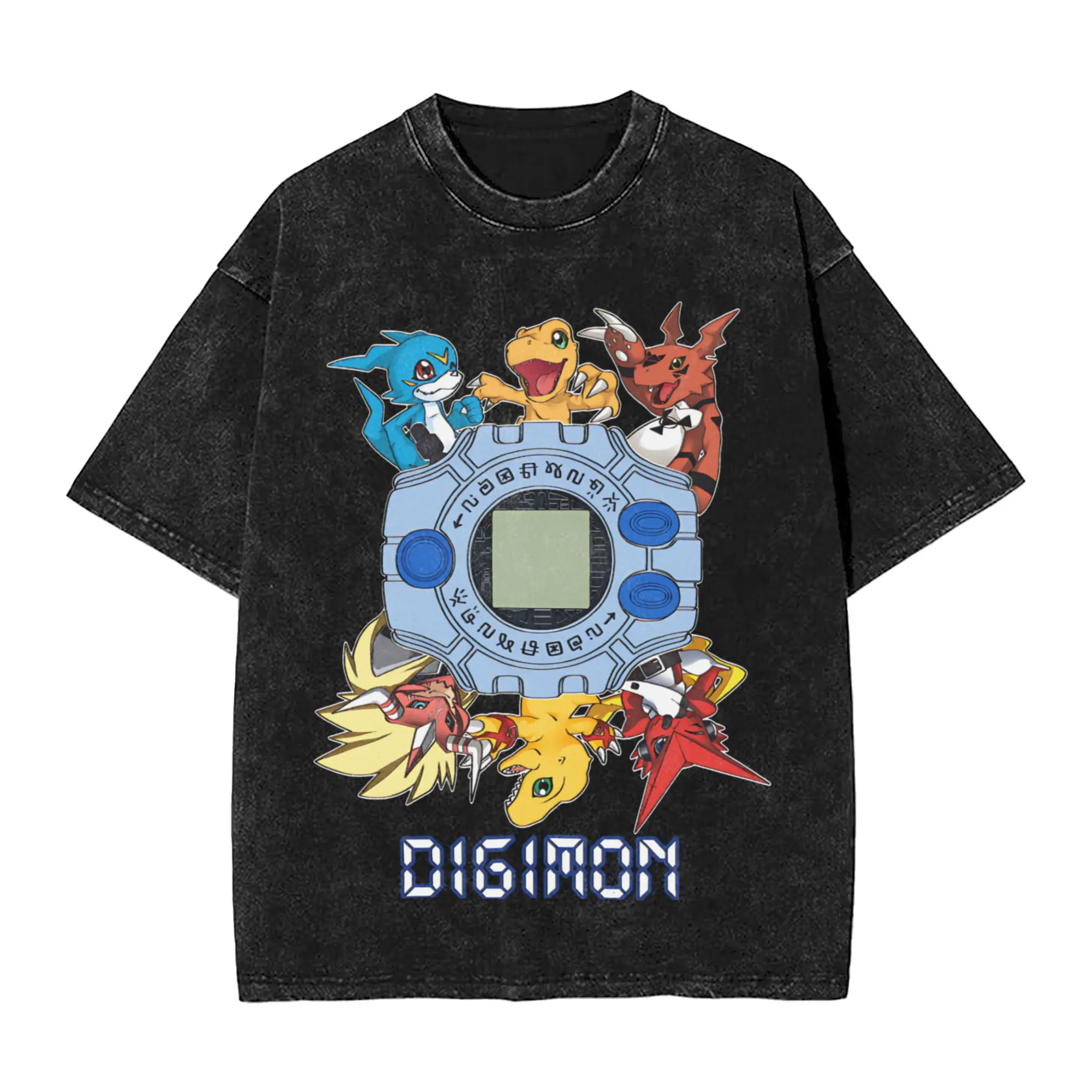 Sommer Digital Monster Digimon Washed Shirt Bekleidung Harajuku T-Shirt Männer Frauen T-Shirts