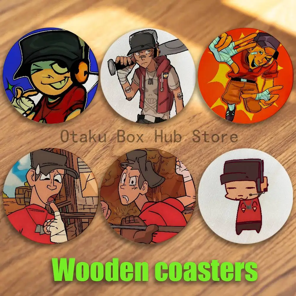 Game TF2 S-Scout Round Coaster Non-slip table mat Insulated Coasters Kitchen Dining Room Tabletop Decor