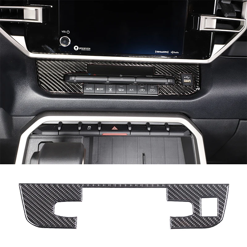 

For Toyota Tundra/Sequoia 2022-2023 Soft Carbon Fiber Car Air Conditioning Switch Panel Decoration Sticker Interior Accessories