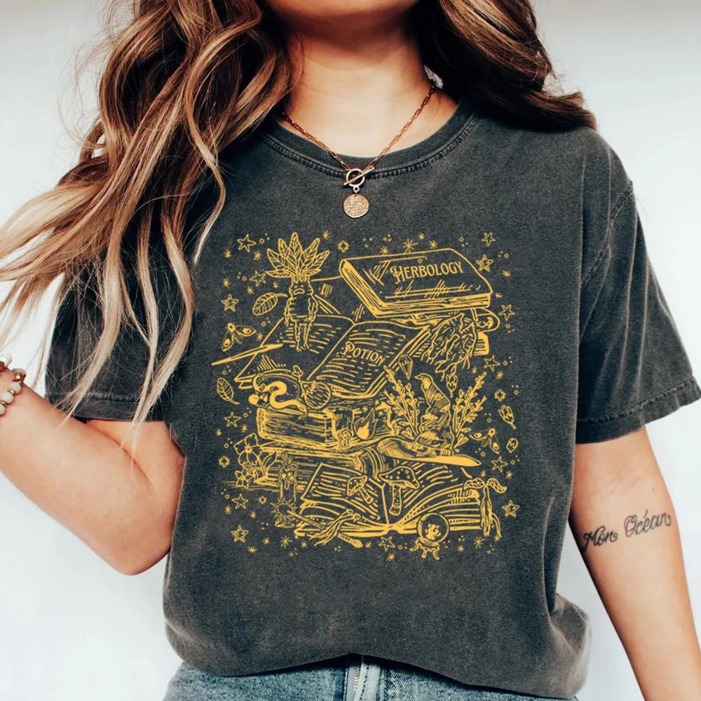 HP Inspired Magic School Herbology Plants T-Shirt Herbology Shirt Magical Wizard Tee Plant Lover Shirts Witchcraft HP Fans Gift
