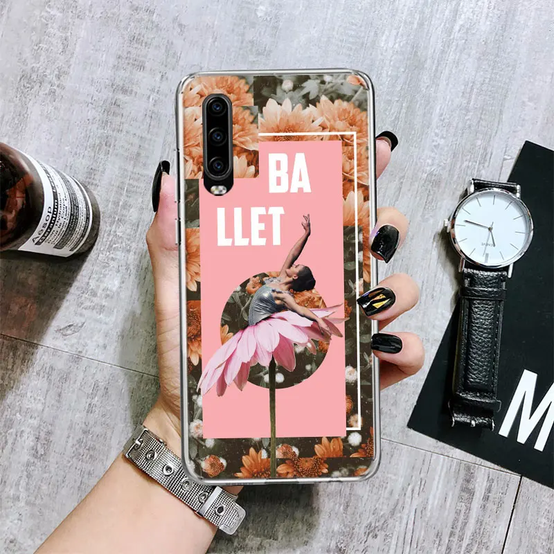 Ballerina Ballet Dancing Transparent Soft Phone Case for Huawei P30 P40 P50 P20 P10 Lite Mate 40 30 20 10 Pro Print Custom Cover