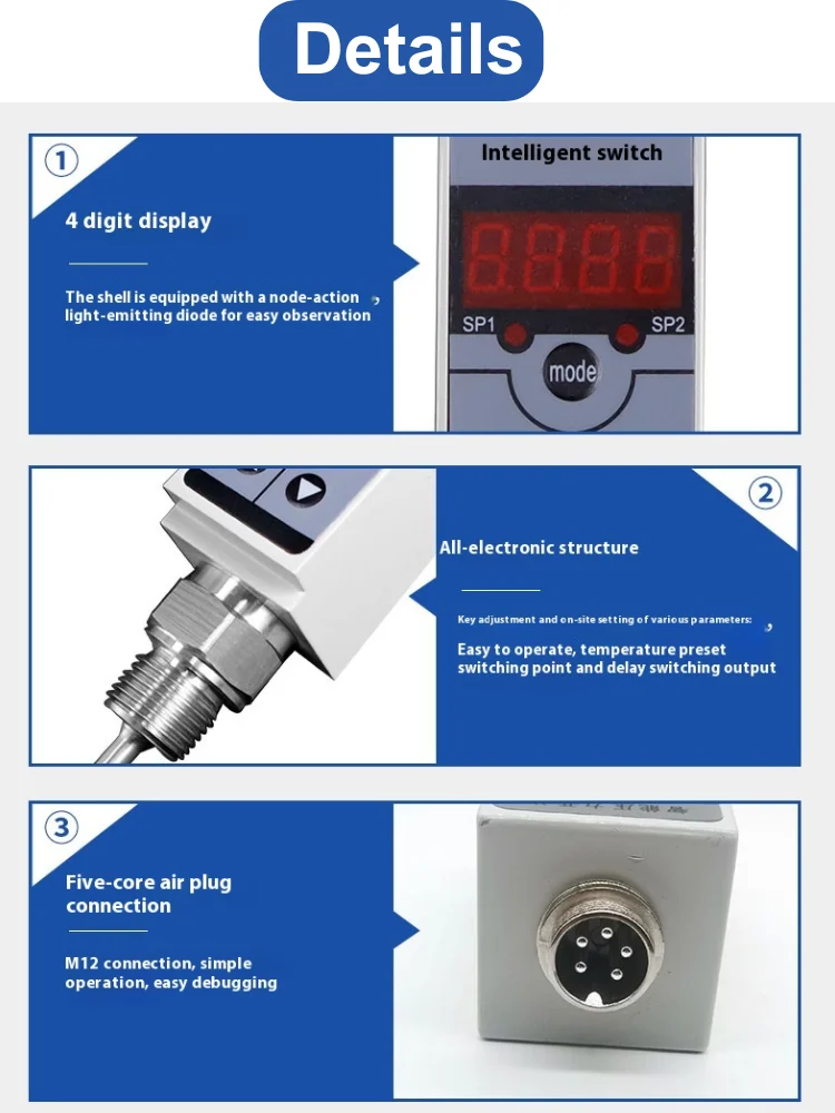 Intelligent digital temperature controller PNP NPN 4-20mA temperature control switch transmitter