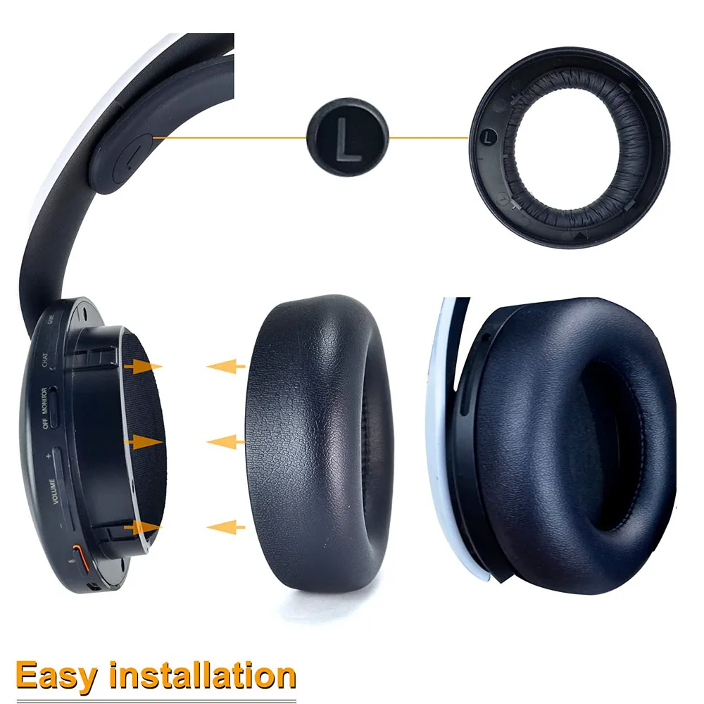 POYATU Ear Pads Headphone Earpads For SONY PS5 PlayStation PULSE 3D Ear Pads Headphone Earpad Replacement Cushions Cover Earmuff