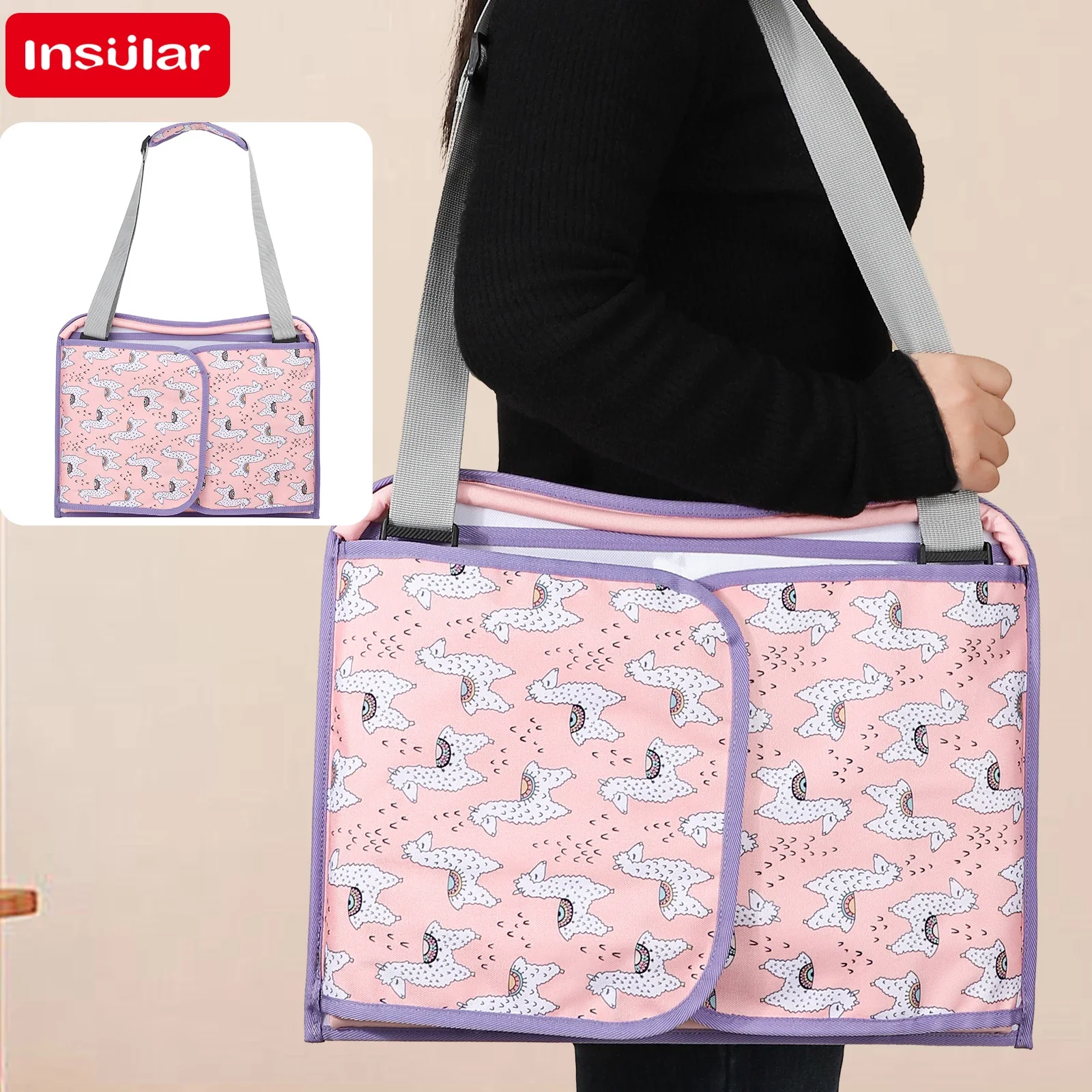 Kids Portable Travel Tray Car Seat with Wipe Clean Whiteboard Toy Storage - Children's On-the-Go Drawing Board for Entertainment