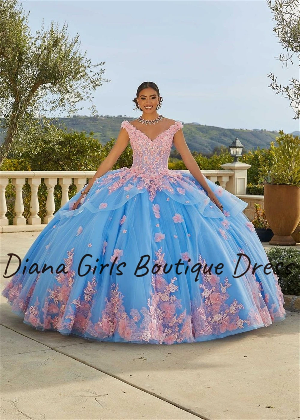 Robes de mariage personnalisées vertes élégantes, robe de RhQuinceanera, appliques en dentelle florale, cape de perles, robe douce mexicaine