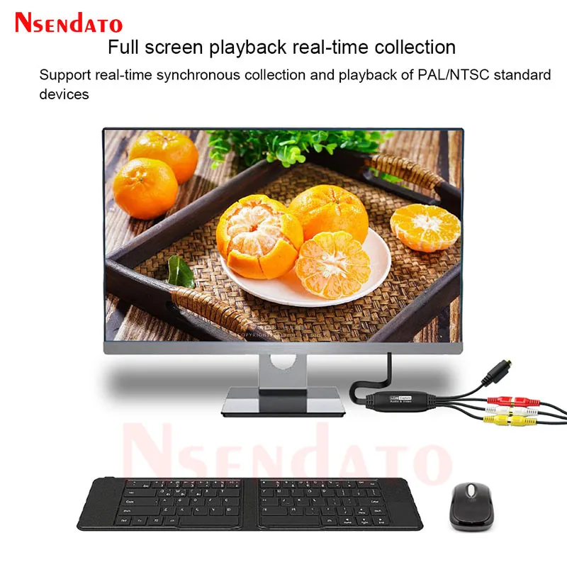 USB AV レコーダービデオオーディオキャプチャボックス 1080p 30hz VHS TV DVD VCR オーディオキャプチャカードアダプタ RCA から USB ビデオコンバータ Mac 用