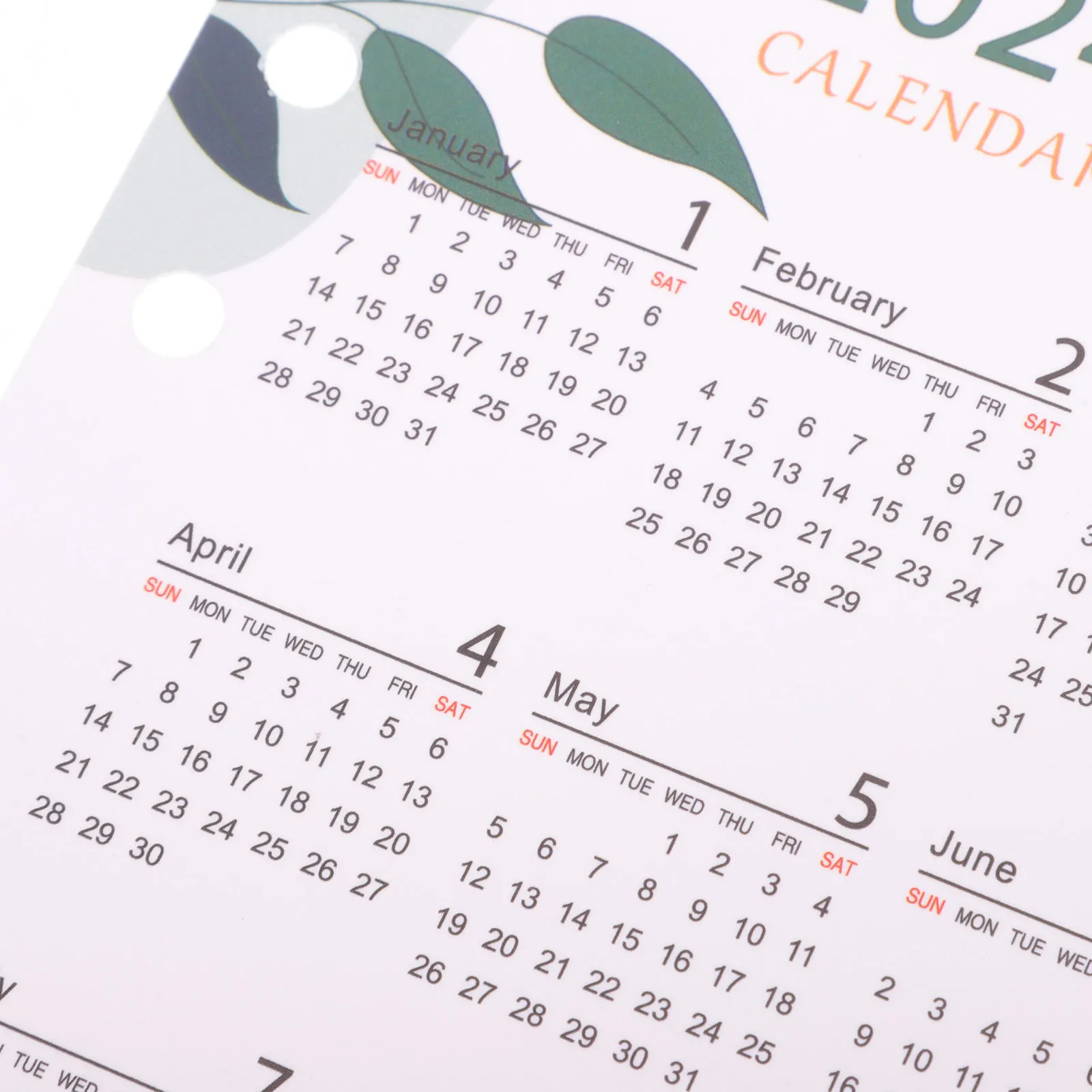 

Compact Lightweight Calendar Binder Dividers Acrylic Material Long Lasting Use Exquisite Workmanship Multi Functional