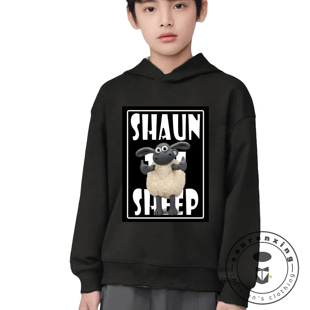 Hoodies Boys Girls Shaun the Sheep Pullovers Spring Autumn Fashion Clothes Kids Cartoon Long Sleeve Child Sweatshirts Tops