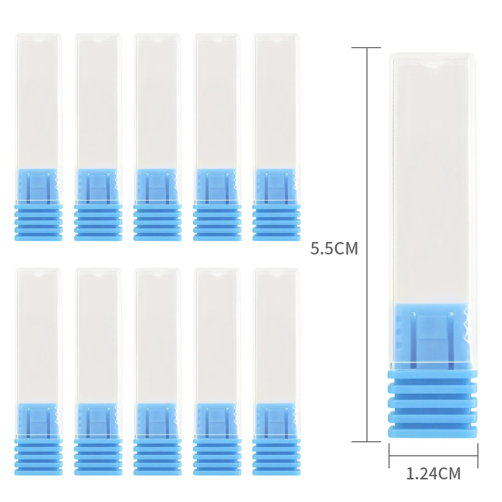 5/10 個の空の容器ネイルドリルビットバーホルダー防塵収納ボックスフライスカッターディスプレイアクリルマニキュアアクセサリー