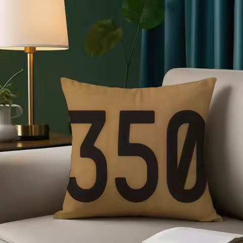 Yeezy Zebra 350 Pillow Case Square Pillowcase Double-Sided Printing Short Plush Sofa Cushion Bedroom Bedside PillowCover