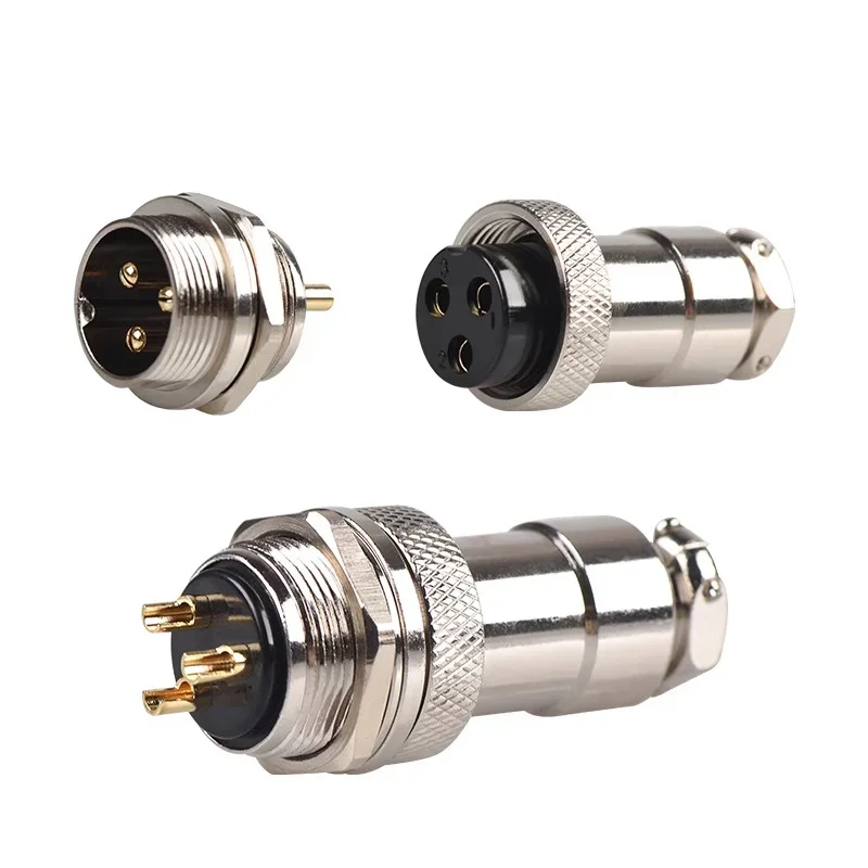 5/10/100Set GX12 GX16 GX20 Aviation Male Female Connector 2 3 4 5 6 7 8 9 10 12 14 15 Pin Docking Cable Aviator Plug Socket