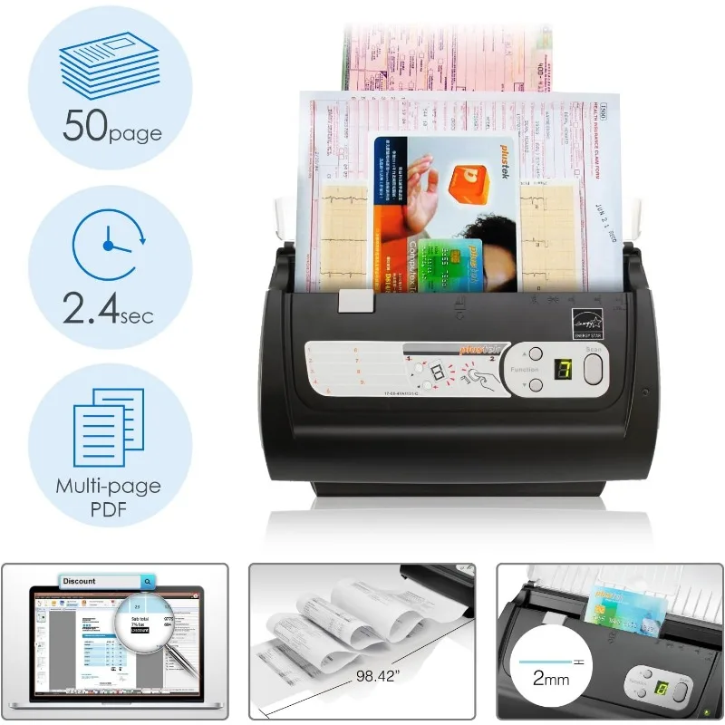 الماسح الضوئي للمستندات المكتبية HOT PS186، مع وحدة تغذية المستندات التلقائية مكونة من 50 صفحة (ADF). لنظام التشغيل Windows 7 / 8 / 10 / 11 (AMD فقط) #2