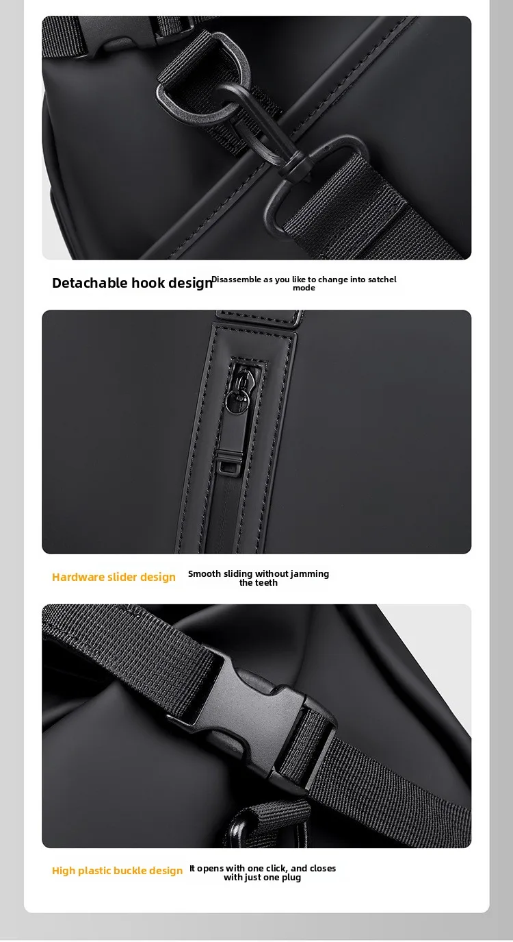 New Fashionable Men's Handbag, Large-capacity Business Computer Bag, Dry and Wet Separation Crossbody Single-shoulder Backpack