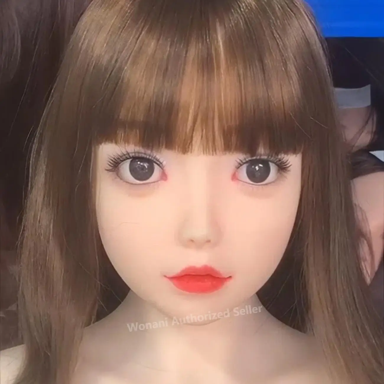 

【Wonanii】Food Grade TPE Dummy Big&Small Head, Model 6, M16 Screw Interface, Open Mouth With Wig Pupils Oral Cavity-1341