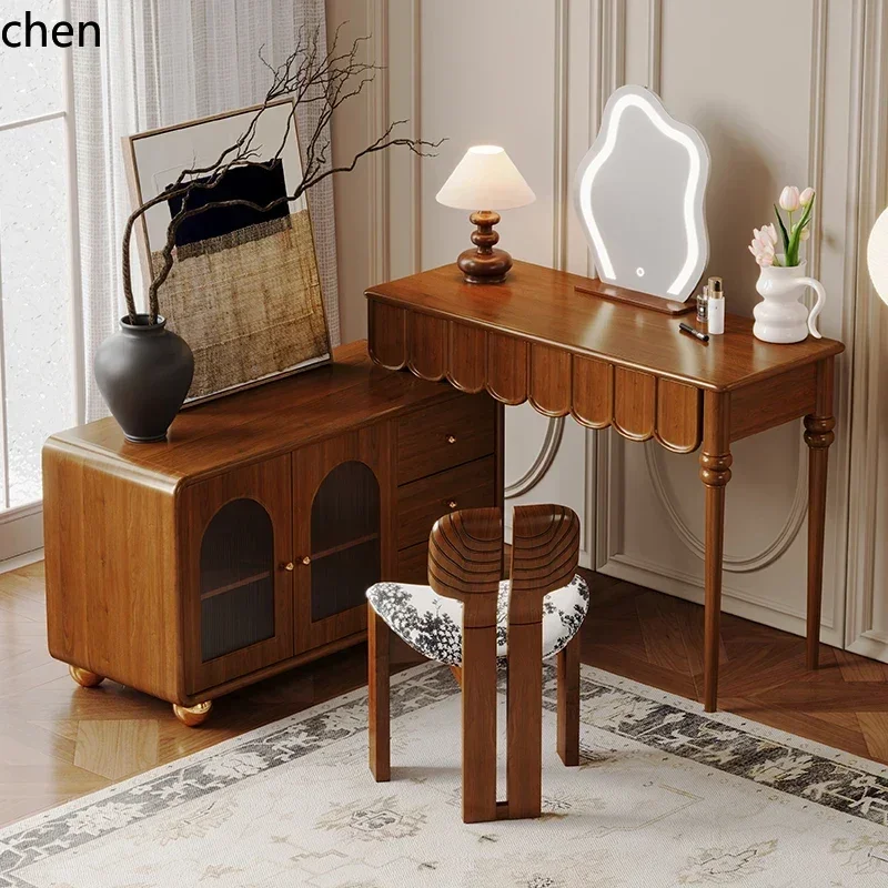 b7- Dressing Table Bedroom Simple Dressing Table Computer Desk Integrated Corner All Solid Wood