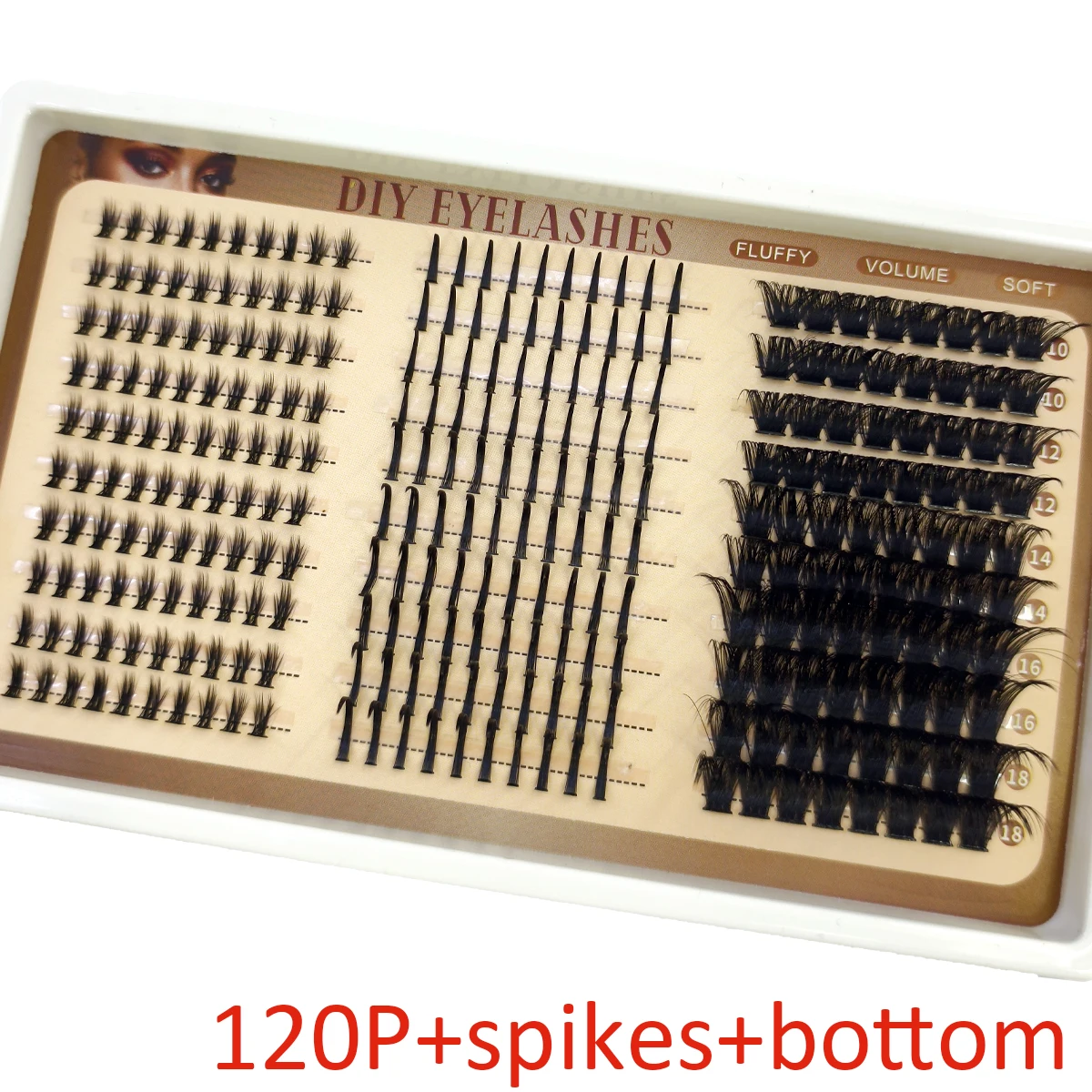 30 Reihen Wimpernbüschel DIY Spiky Cluster Lashes Gemischte Stile Flauschige Volumen-Wimpernbüschel Flauschige Einzelwimpernverlängerung – Detail 11