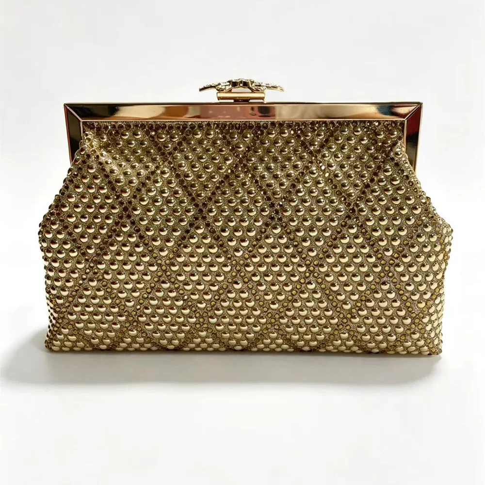 2026 New Sparkling Rhinestone Party Wedding Banquet  Dress  Bridal Bag Clutch  Diamond Dinner Bag