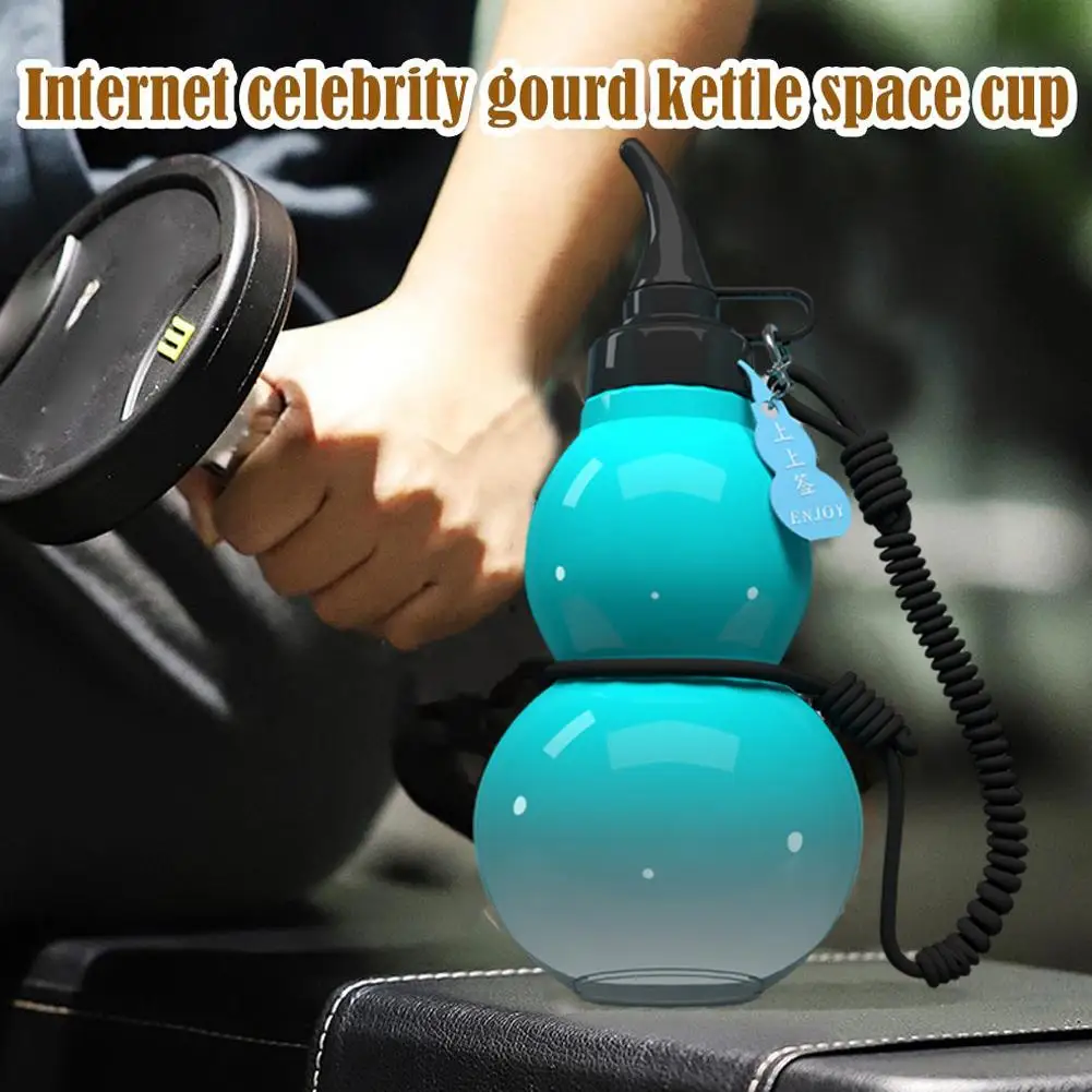 

Gourd Sports Water Bottle Vintage Chinese Retro-Inspired Gourd Water Bottle 800ML Large Capacity Water Kettle Gifts for Out I0C7