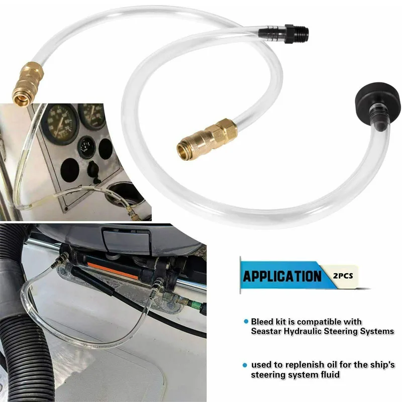 Esuya mangueira de enchimento óleo ponte tubo kit compatível com sistema de direção hidráulico seastar barco sangrador mangueira acessórios marinhos