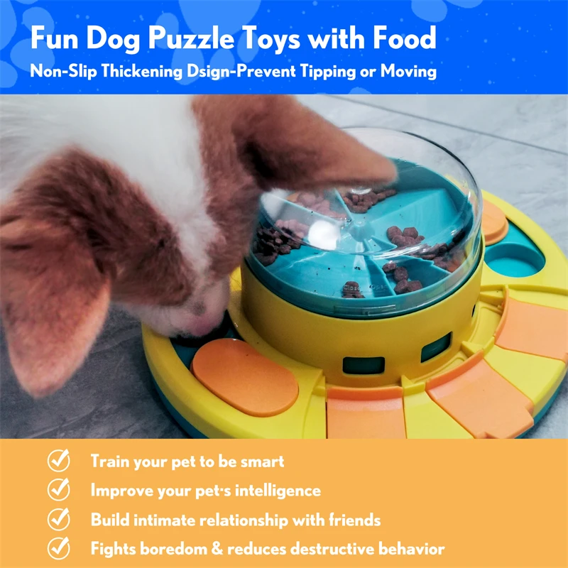 Dog Puzzle Toys Press Slow Feeder Interactive Enrichment Toys for pets for Puppy IQ Trainning Treat Dispenser Food Leaker Bowl