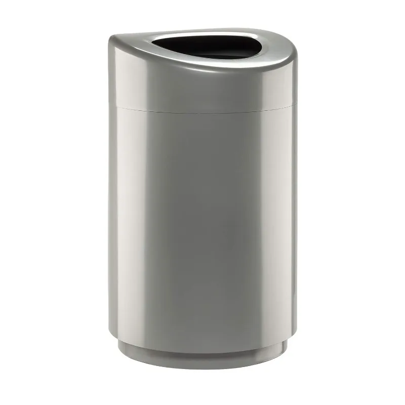 2025 Open Top Trash Can, 30 Gallon Stainless Steel Modern Garbage Can for Indoor Use, Silver