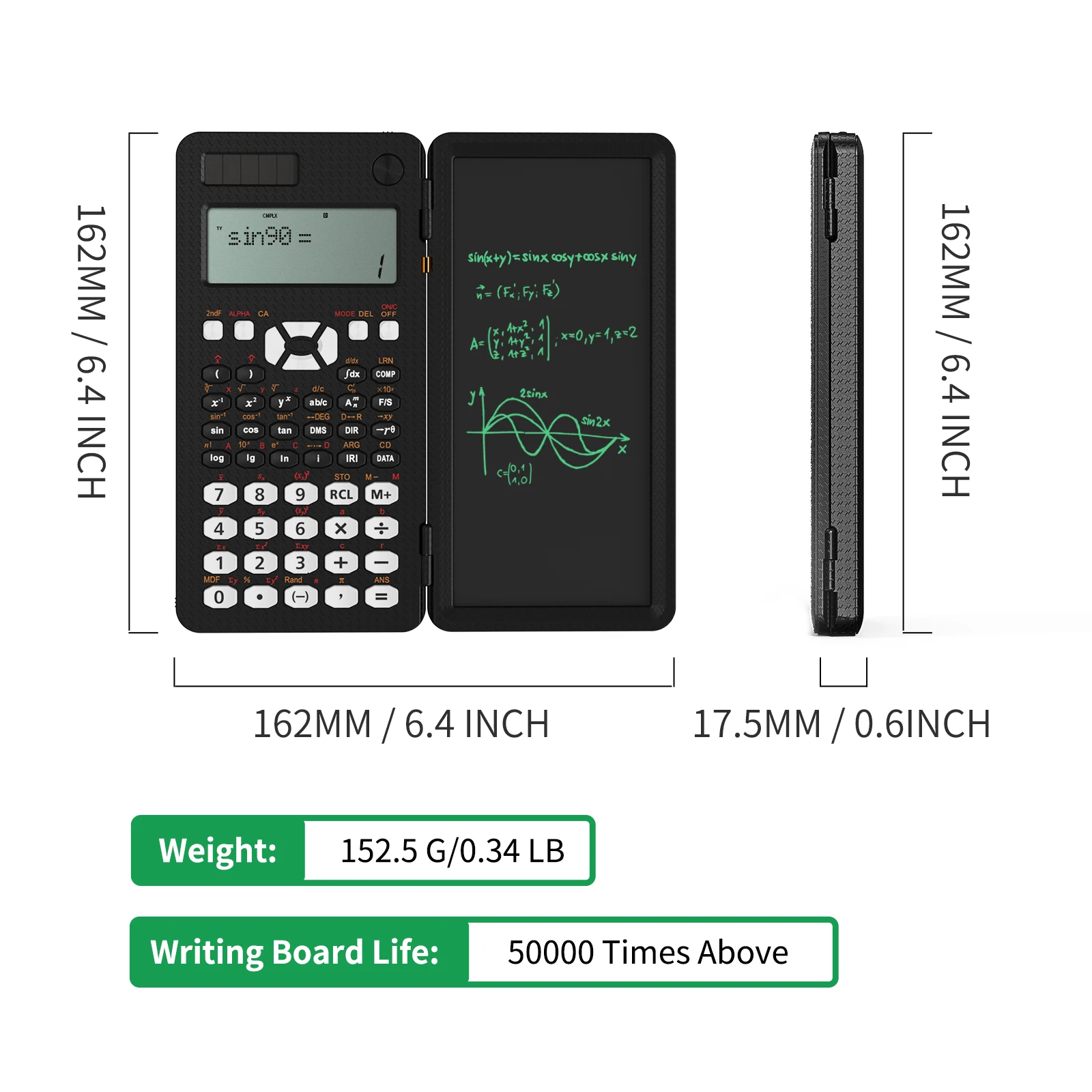 Writing Tablet Drawing Board Graffiti Sketchpad 6.5inch Lcd Handwriting Blackboard magic drawing board and Scientific Calculator