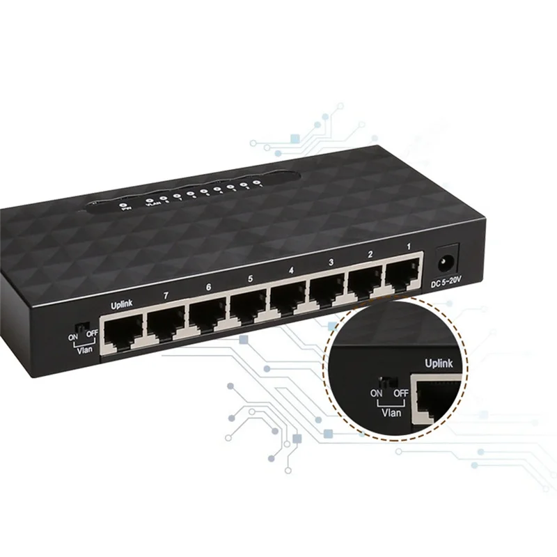 

Новый! !8-портовый гигабитный коммутатор Ethernet Smart Switcher Высокопроизводительный сетевой коммутатор 1000 Мбит/с RJ45-концентратор Интернет-инжектор