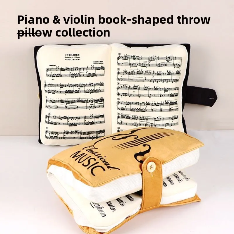 Creative Piano Book Music Score Pillow, Cute Soft and Skin Friendly Velvet Cushion, Best Friend Couple Birthday Gift, Home Decor