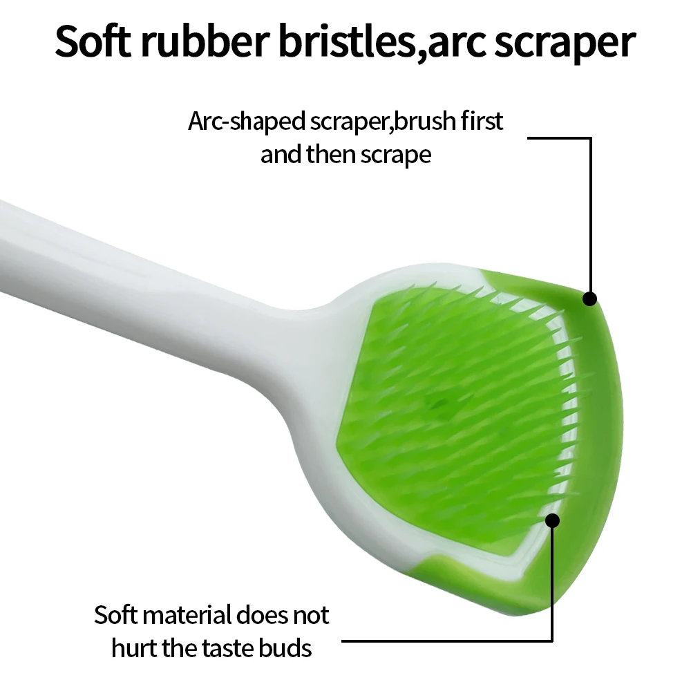 Grattoir à langue en Silicone, brosse de nettoyage buccal, brosses de nettoyage buccal, soins d'hygiène de la langue, bouche, haleine fraîche, outil de grattage, 1 pièces