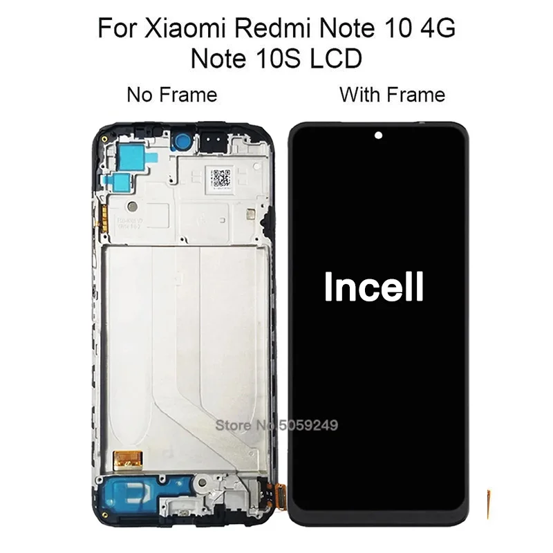 Tested AMOLED For Xiaomi Redmi Note 10S LCD Display Touch Screen Digitizer Assembly M2101K7BG M2101K7BI M2101K7BNY M2101K7BL LCD