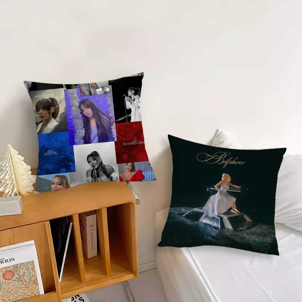 Ayliva Cool Singer Pop Music Pillow Case For Sofa Bedroom Living Room Office Bedside Table Backrest Cushion Printing Square