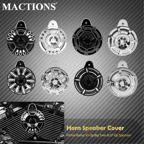 Motorcycle Horn Speaker Cover Horns Assembly For Harley Touring Big Twin Cam Electra Glide 91-Up Sportster XL 1200 883 2007-Up